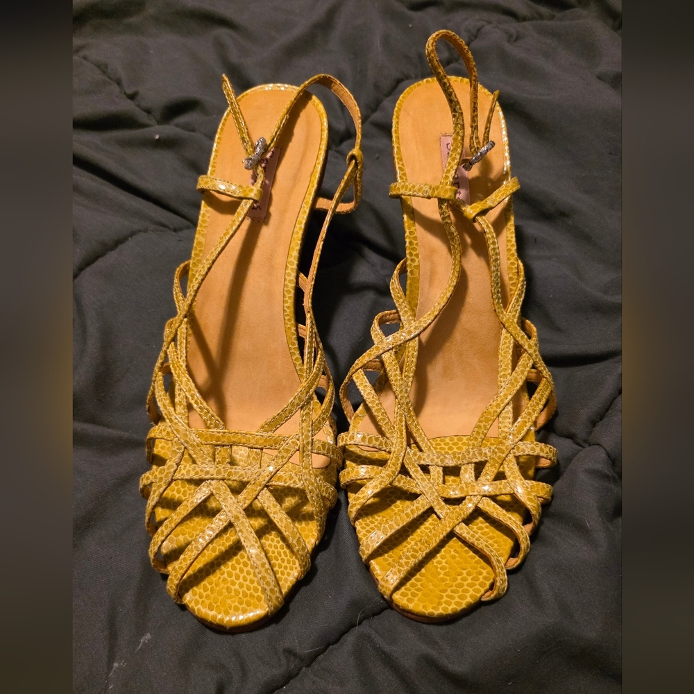 Yellow Strappy Women's Sandals